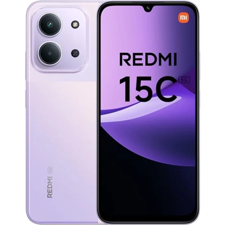 Xiaomi Redmi 15C, 5G Smartphone mit 128 GB Speicher, 6.9 Zoll Display, 50 MP Dual Kamera, Violett – Bild 1