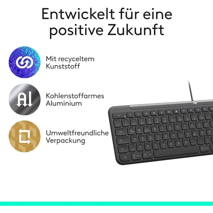 Logitech Kb K620 For Business, kabelgebundene QWERTZ-Tastatur mit Scissor-Switch-Technologie, Schwarz – Bild 7