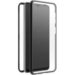 Black Rock - Hülle 360 Grad Glass Case Passend für Samsung Galaxy A34 5G I Handyhülle, Magnet Verschluss, Cover (Transparent mit schwarzem Rahmen)
