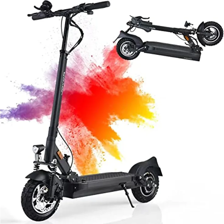 JOYOR E Scooter mit Straßenzulassung Y8-S, 48V 26Ah, Reichweite 100km, mit Stoßdämpfung Vorne und Hinten, Faltbarer Elektroroller, Tragfähigkeit 120KG, mit 10" Reifen