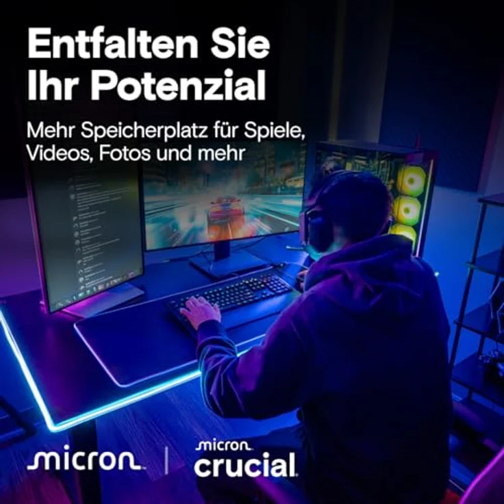 Crucial T710 SSD 4TB M.2 NVMe PCIe 5.0 Gen5 mit Kühlkörper, bis zu 14.500 MB/s Lesen und 13.800 MB/s Schreiben, für Desktop PC & PS5, TLC NAND – Bild 5