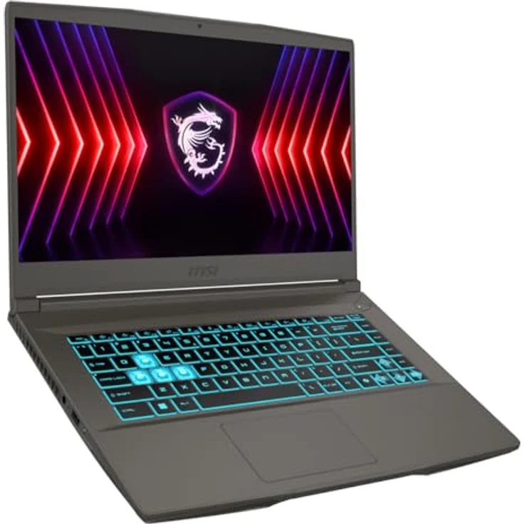 MSI Thin 15 B13VF-2894, 15,6" FHD Gaming Notebook mit 144Hz, Intel Core i7-13620H, 16GB RAM, 1TB SSD, NVIDIA RTX, Grau – Bild 2