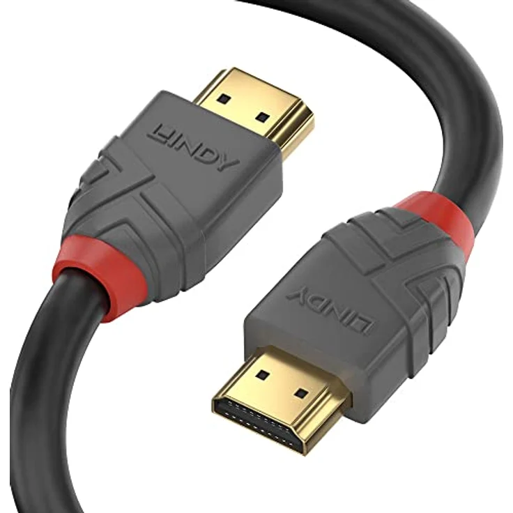 LINDY 36953 - HDMI-Kabel 2.1 Anthra Line High Speed 2 Meter mit Ethernet, 10k@120Hz HDMI 2.1 3D 1080p HDCP 2.3 120Hz 144Hz HDR ARC CEC ATC, ATC-getestet, TV OLED, Monitor, Xbox, Blu-Ray, Soundbar – Bild 1