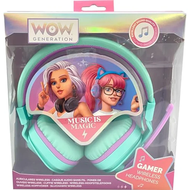 KIDS LICENSING Wow Generation Kabellose Kopfhörer, 5.0-Bluetooth, Mikrofon, 6-8 Stunden Akkulaufzeit, Pink – Bild 3