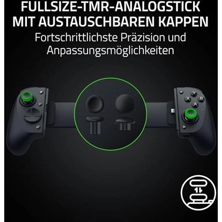 Razer Kishi V3 Pro XL, Gaming Controller für Android und iOS, Fullsize-Format, schwarz, mit austauschbaren Kappen und dualen Mausklick-Rücktasten – Bild 4