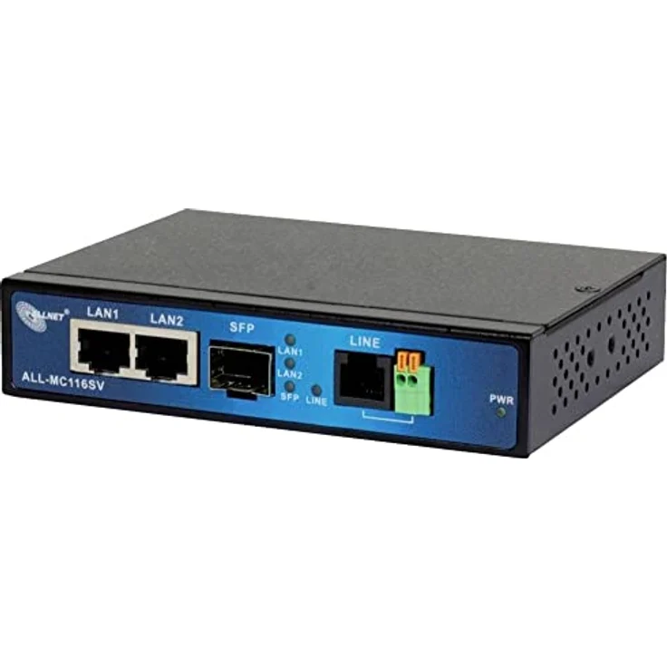 AllNet ISP Bridge Modem VDSL2 mit Vectoring/Point-to-Point Slave-Modem unmanaged - Bridge - Glasfaser (LWL) - 1 Gbps - Ethernet - xDSL - RJ-11 - RJ-45 - Unmanaged - 3 HE (A195586)