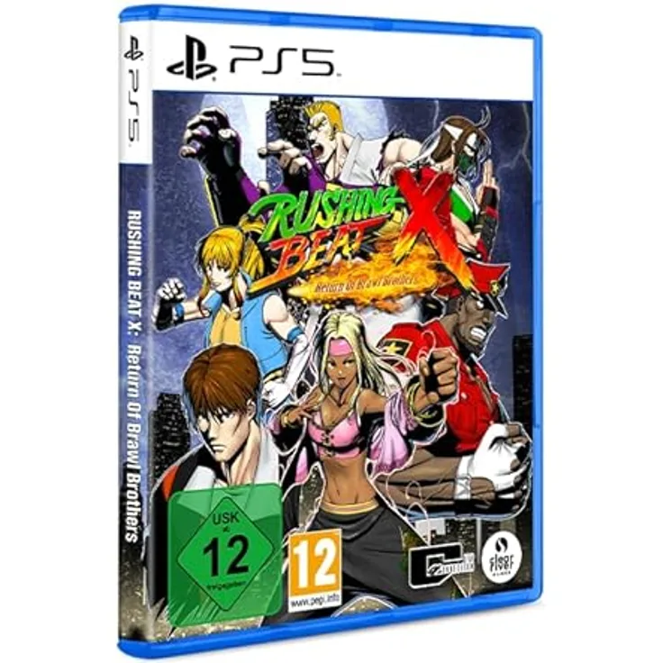 Clear River Games Rushing Beat X: Return of the Brawl Brothers PS5, klassisches Side-Scrolling Beat-'em-up mit kooperativem Modus und Wut-Anzeige