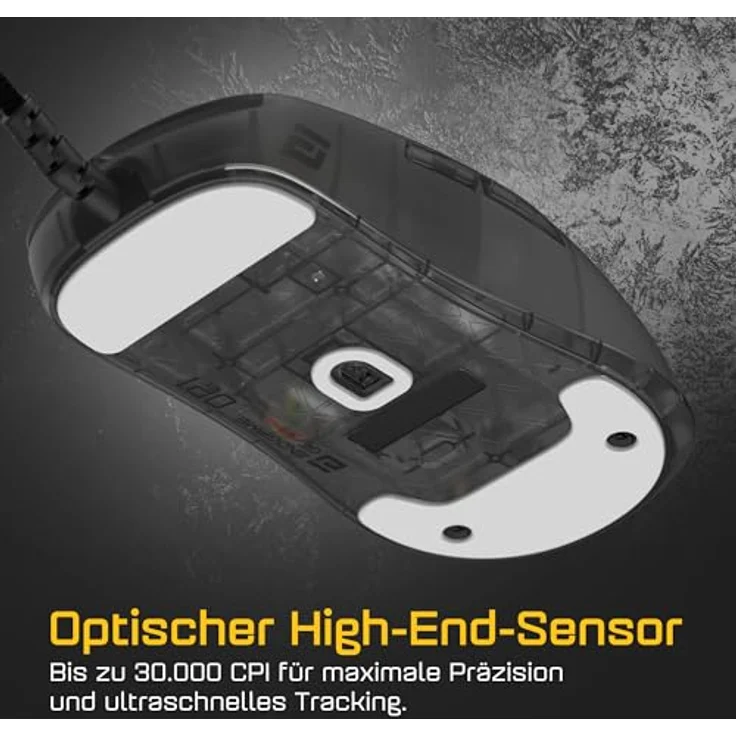 Endgame Gear OP1 8k v2 Gaming-Maus, kabelgebunden, 8.000 Hz Polling-Rate, PixArt PAW3950 Sensor, 30.000 CPI, Kailh GX Switches, ultraleicht mit 50 g, Dark Frost – Bild 5