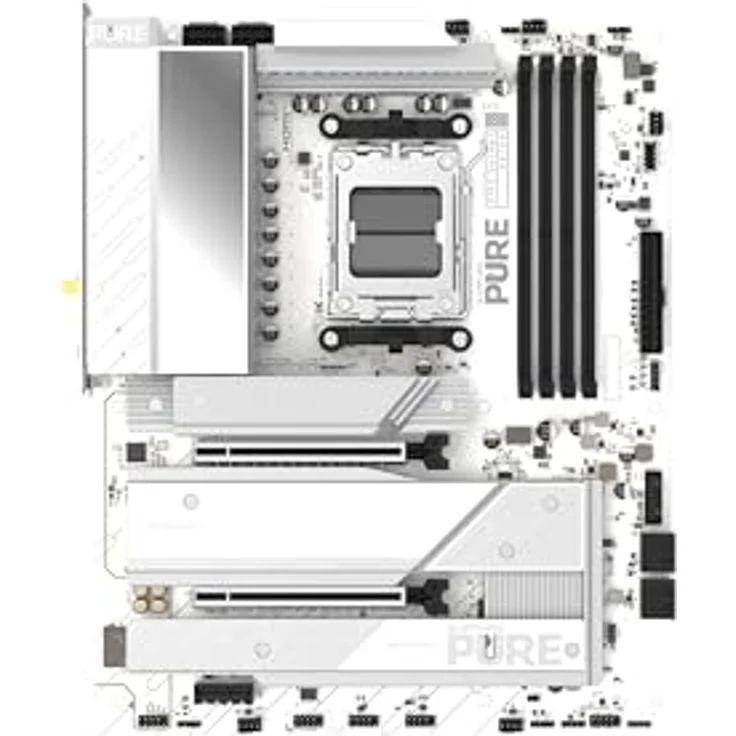 SAPPHIRE Pure X870A WiFi7 Mainboard, ATX, Sockel AM5, AMD X870, PCIe 5.0, DDR5 Speicher – Bild 1