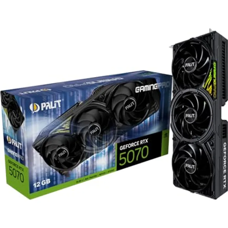 Palit GeForce RTX 5070 GamingPro 12GB GDDR7 Grafikkarte mit AI-Beschleunigung