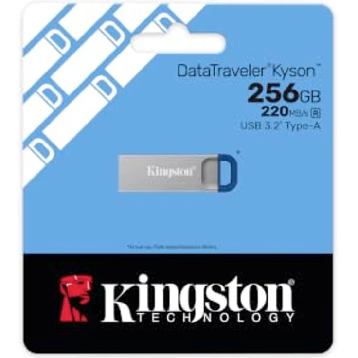 Kingston DataTraveler Kyson G2, 256GB USB 3.2 Gen 1 USB-Stick mit bis zu 220MB/s Lesegeschwindigkeit, grau – Bild 3