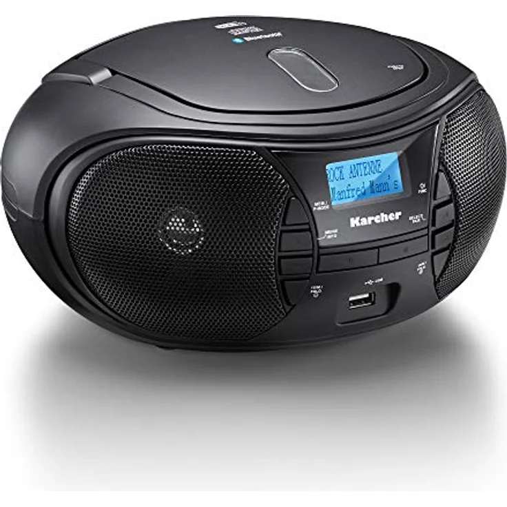Karcher RR 5028D tragbares CD Radio (CD-Player, DAB+ Radio, Bluetooth, Batterie-Netzbetrieb, USB) schwarz – Bild 2