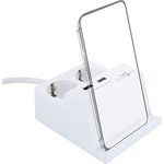 SCHWAIGER 661545 Tischsteckdose USB Ladeständer Steckdosenadapter Schuko Mehrfachstecker Ladestation Smartphone Halter 2 Schukostecker 2 USB-Anschlüsse 1,5m