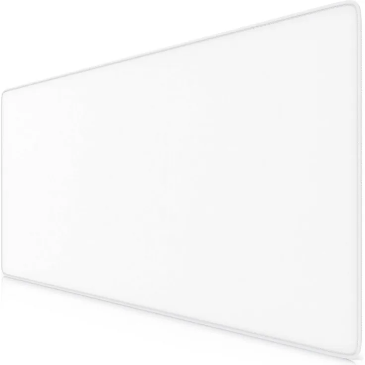 Titanwolf XXL Speed Gaming Mauspad 900 x 400 x 3 mm, rutschfest und abwaschbar, weiße Tischunterlage für Präzision und Geschwindigkeit