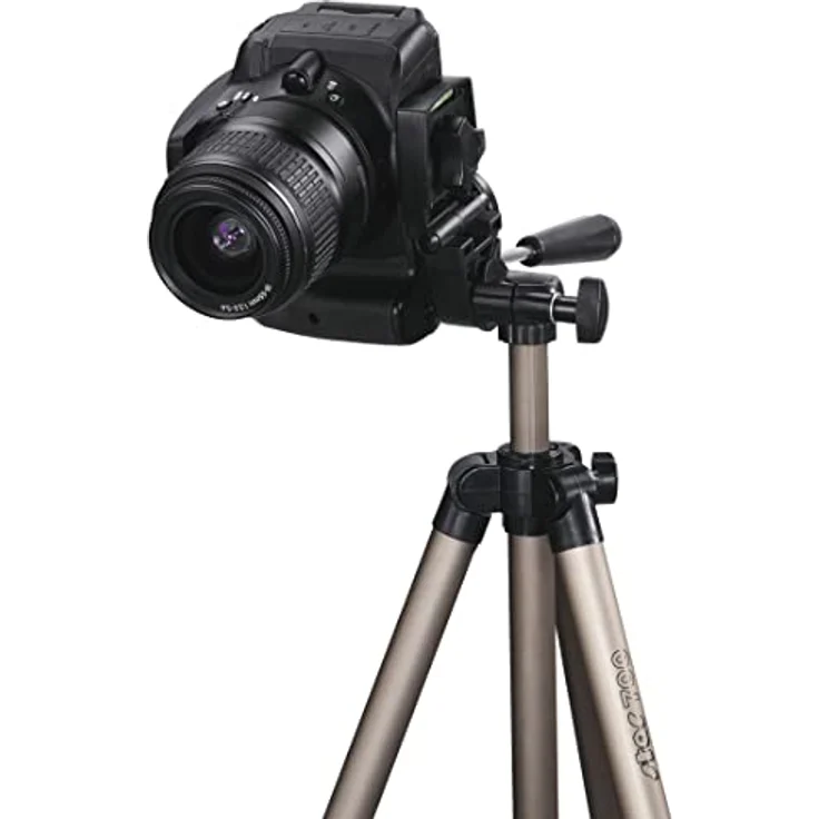 Hama Star 700 Leichtes Einsteiger-Dreibeinstativ mit 3-Wege-Kopf, Star 700 EF Digital 125-3D, champagner – Bild 6