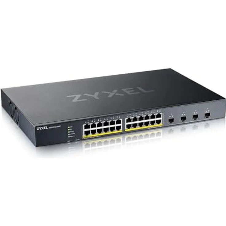 ZYXEL Nebula Gigabit Ethernet Smart-Managed PoE+ Switch mit 24 Ports, 375 Watt Budget, Vier 10G SFP+ Slots, Hybrid Cloud-Modus [XGS1935-28HP] – Bild 1