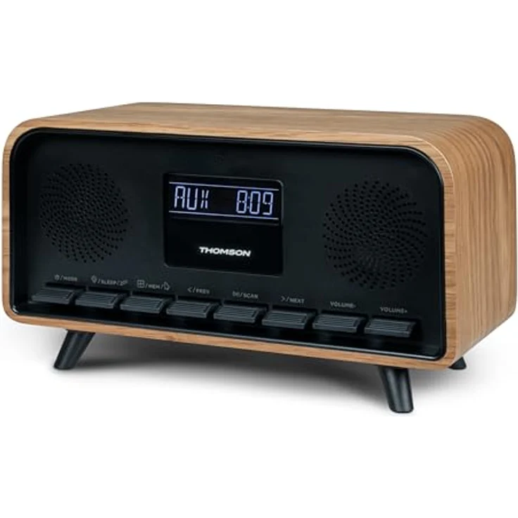 Thomson Radio Vintage Cosy noir, FM Radio mit Bluetooth und 50 Watt Leistung, Schwarz – Bild 1