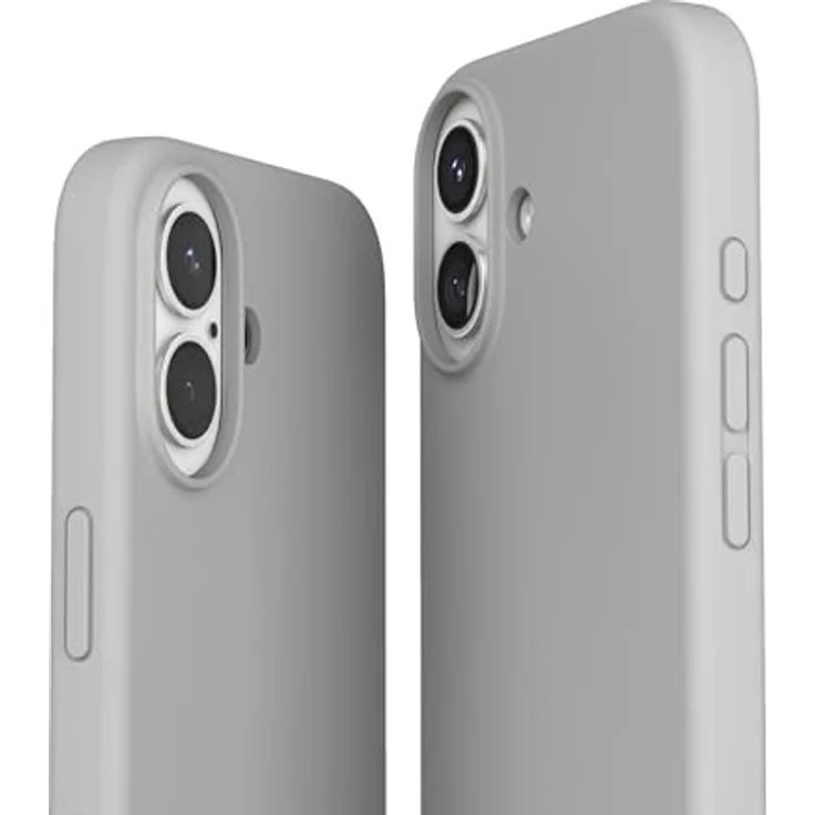 Vonmählen Soft Silicone Case Cover für Apple iPhone 16, Hellgrau, Versandkostenfrei – Bild 5