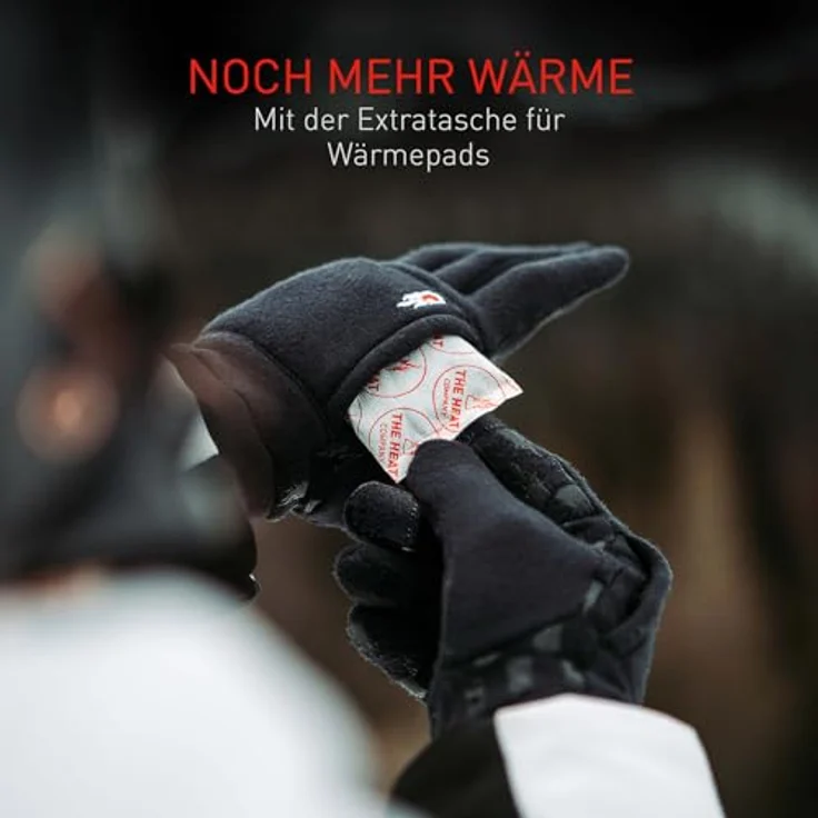 THE HEAT COMPANY Merino Liner PRO Unterziehhandschuhe, weiche Merino Handschuhe für Damen und Herren, Touchscreen-fähig, schwarz – Bild 5