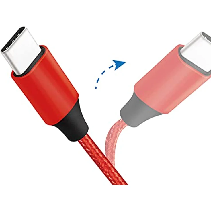 USB 2.0 Anschlusskabel, USB (Typ C) zu USB (Typ C) rot, 0,3m – Bild 4