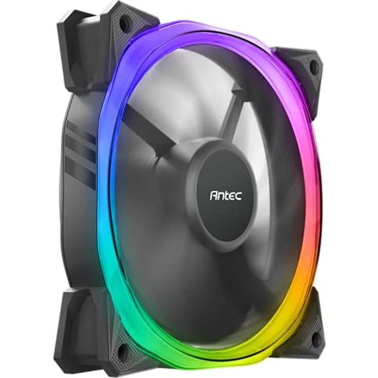 Antec Fusion PWM ARGB Gehäuselüfter, 12 cm, hydraulisches Lager, 16 LEDs, Anti-Vibration, bis zu 2000 U/min – Bild 2