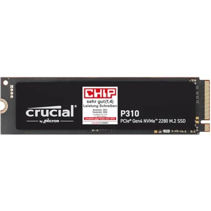 Crucial P310 SSD 1TB M.2 2280 PCIe Gen4 NVMe, bis 7.100 MB/s, für Laptop und Desktop PC, interne Festplatte - CT1000P310SSD801 – Bild 1
