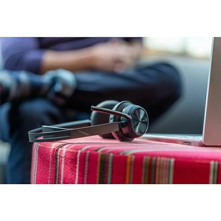 HP Poly BT Headset Voyager Focus 2 UC USB-C/A Teams - Advanced Digital Hybrid Active Noise Cancelling, Stereo-Sound, Dynamische Stummschaltwarnung, Komfortables Design – Bild 2