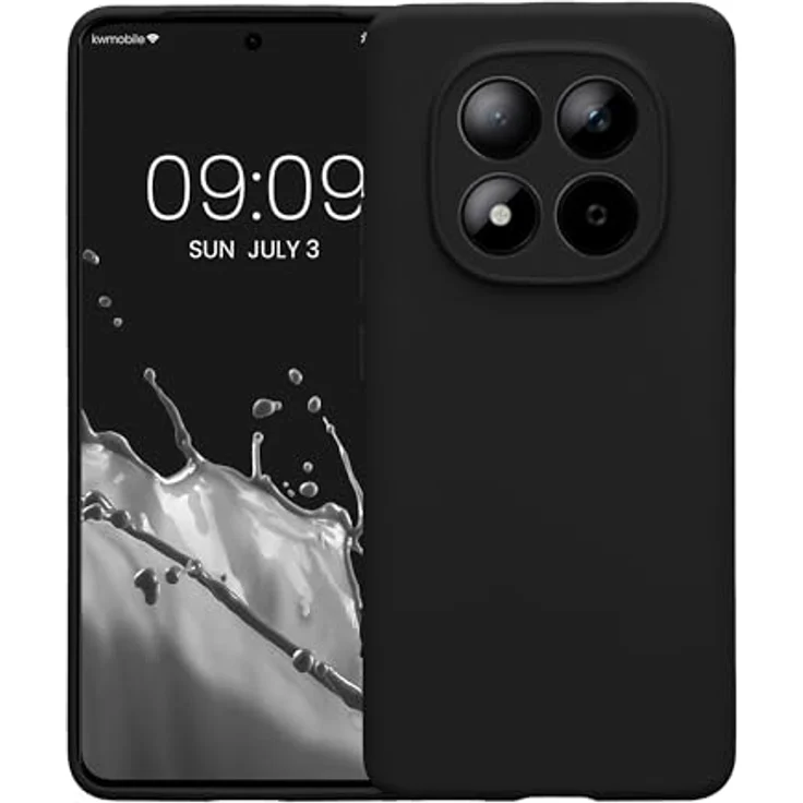 kwmobile Handyhülle für Xiaomi Redmi Note 15 4G / 5G & Poco M8 5G, weiche Silikon Schutzhülle in Schwarz matt, rutschfest und reißfest – Bild 5