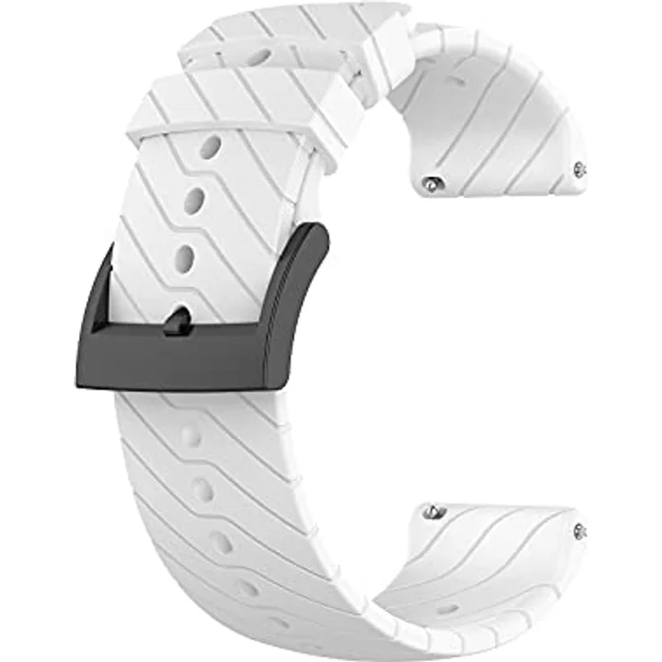 INF Uhrarmband für Suunto 7/9/9 Baro/D5, sportliches Silikonarmband mit Schnellverschluss und atmungsaktivem Design, schwarz