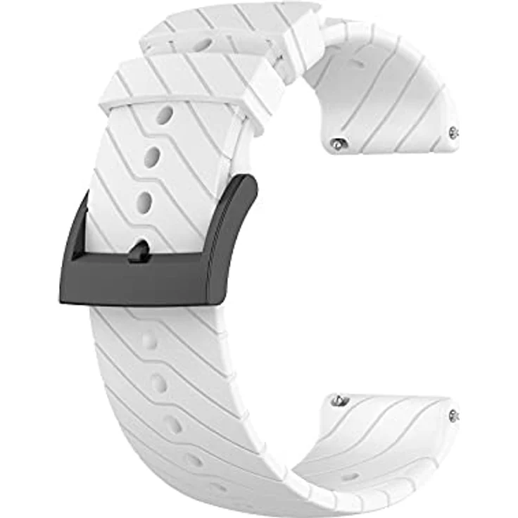INF Uhrarmband für Suunto 7/9/9 Baro/D5, sportliches Silikonarmband mit Schnellverschluss und atmungsaktivem Design, schwarz – Bild 1