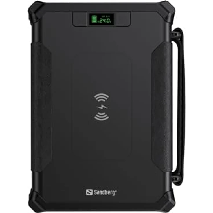 Sandberg Survivor Powerbank 8in1 96000, Tragbares Ladegerät, Extreme Kapazität, Kabelloses Laden, USB-C, 12V/15A Zigarettenanzünder Output, Laptop DC-Ausgang, Schnellladegerät, Taschenlampe – Bild 2
