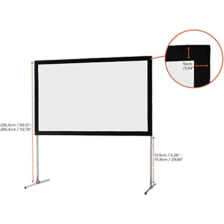 Celexon Faltrahmen Leinwand Mobil Expert 305 x 190 cm, Frontprojektion – Bild 4