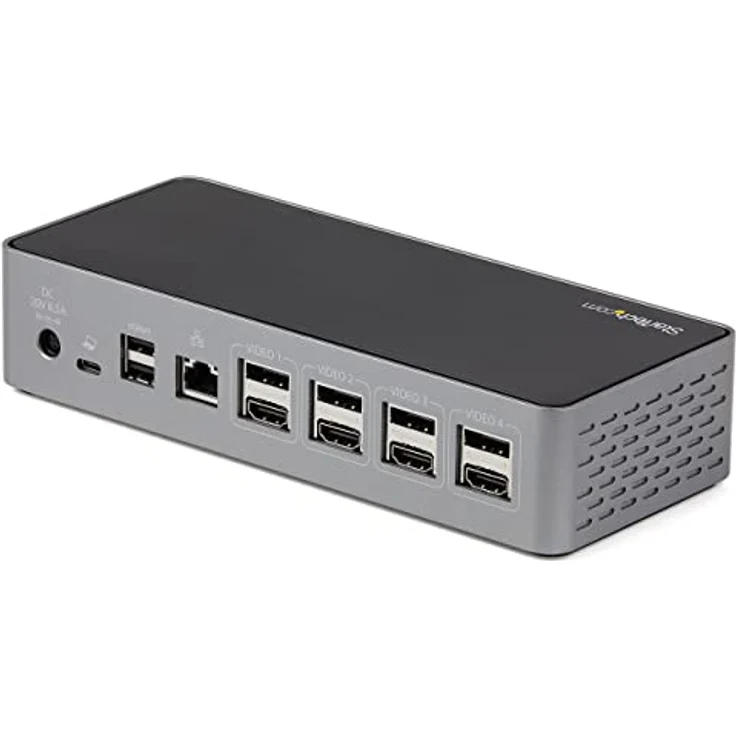 StarTech.com USB C Dockingstation für 4 monitore - 4K 60Hz Hybrid Dock DisplayPort 1.4 & HDMI 2.0 - Universal USB-C/Thunderbolt Laptop Dock mit 100W PD - USB Hub mit 1x USB-C & 3x USB-A (DK31C4DPPDUE) – Bild 2