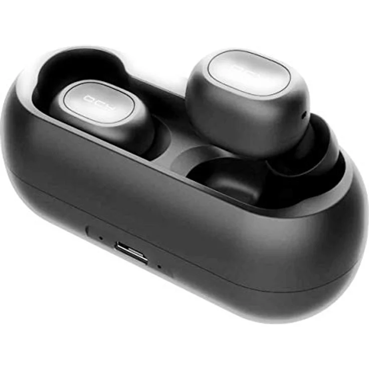 QCY-T1 TWS Bluetooth 5.0 Sport-Kopfhörer In-Ear, kabellos,Mehr als 20 Std. Batterielaufzeit mit Ladecase, IPX4 wasserfest und integriertes Duo HD Mikrofon, schwarz – Bild 2