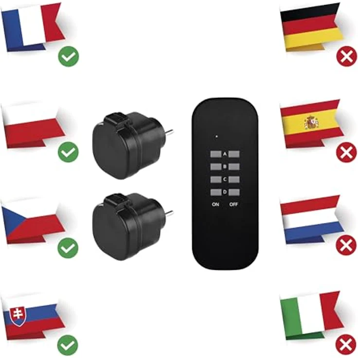 Emos Smart Plug P0067, Drahtlos gesteuerte Steckdose mit IP44, schwarz, für Außenbereich, Reichweite 30 m, Fernbedienung включена – Bild 2