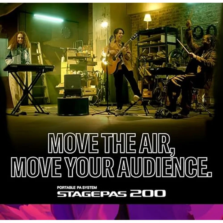 Yamaha Stagepas 200 BTR, Aktives PA-System mit 180 W, Bluetooth und 5-Kanal-Digitalmixer, Schwarz – Bild 6