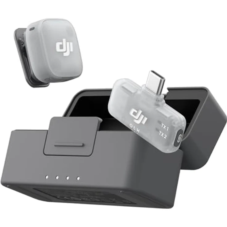 DJI Mic Mini 2, Kompaktes drahtloses Mikrofon mit 1 TX + 1 Mobile RX und Ladeschale, hochwertige Audioqualität, 48 Stunden Betriebszeit – Bild 2
