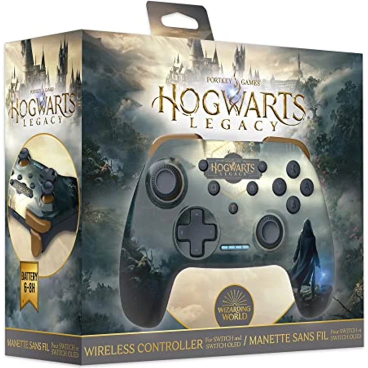 Freaks and Geeks Harry Potter Hogwarts Legacy Landscape, Kabelloser Nintendo Switch Controller mit 4 ergonomischen Trigger-Tasten, 600mAh Akku für 6-8 Stunden Spielzeit – Bild 2