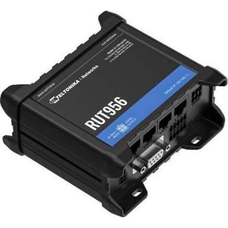Teltonika RUT956 (GLOBAL) 4G LTE Router, industrieller WLAN-Router mit dualen SIM-Karten, VPN-Unterstützung und robustem Metallgehäuse
