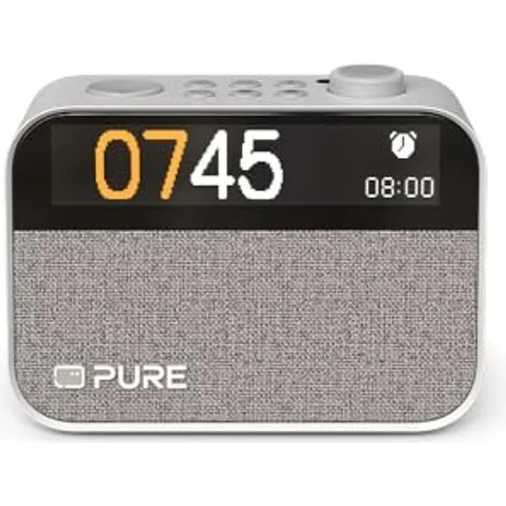 Pure Moment Radiowecker für Schlafzimmer & Büro (DAB+/FM Digital Radio, Bluetooth, White Noise Einschlafhilfe, Wake Up Light Lichtwecker, Nachtlicht, dimmbares Display) Weiß – Bild 2