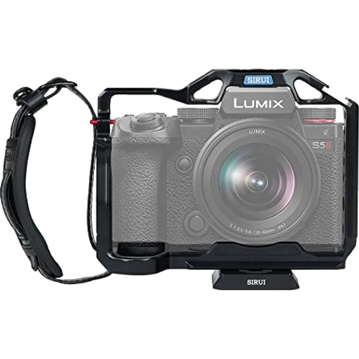SIRUI Kamera Käfig Cage für Panasonic LUMIX S5II/S5IIX, Arca-Swiss kompatibel, Kameragehäuse/Kamerakäfig mit 1/4"-20 Gewindebohrungen, ARRI 3/8"-16 Aufnahmebohrungen, Cold Shoe und NATO-Schiene