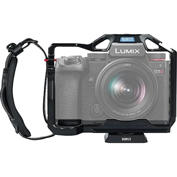 SIRUI Kamera Käfig Cage für Panasonic LUMIX S5II/S5IIX, Arca-Swiss kompatibel, Kameragehäuse/Kamerakäfig mit 1/4"-20 Gewindebohrungen, ARRI 3/8"-16 Aufnahmebohrungen, Cold Shoe und NATO-Schiene – Bild 1