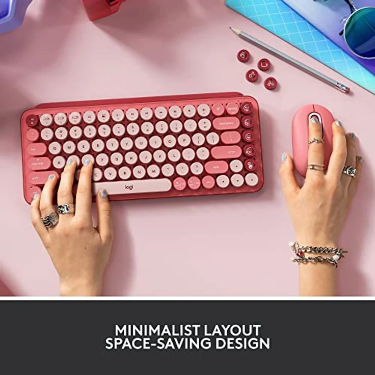 Logitech POP Keys - Tastatur - kabellos - USB, Bluetooth LE, Bluetooth 5.1 - QWERTY - Englisch – Bild 2