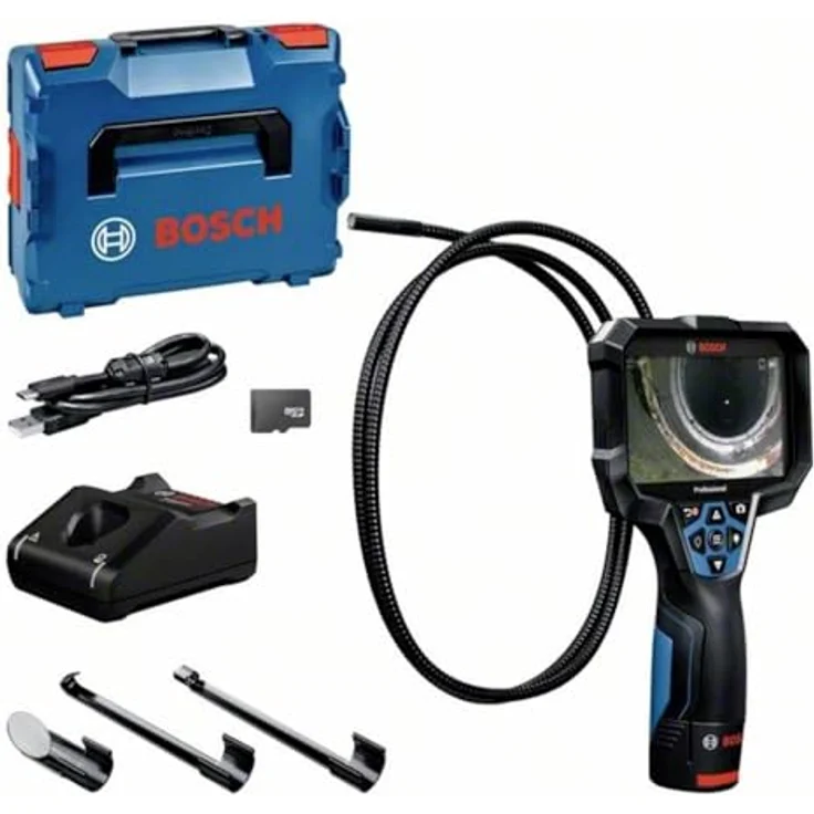 Bosch Professional Inspektionskamera GIC 12V-5-27 C, 5" Display, 1280 x 720 Pixel, IP67, inklusive 1 x Akku GBA 12V 2.0Ah in L-BOXX – Bild 1
