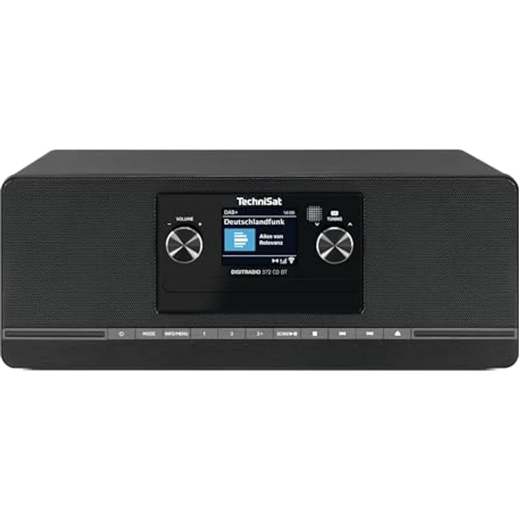 TechniSat DIGITRADIO 372 CD BT, Stereo Digitalradio Kompaktanlage mit DAB+, UKW, CD-Player, Bluetooth, Farbdisplay, USB, AUX, Kopfhöreranschluss, Wecker, 10 Watt - Schwarz – Bild 5