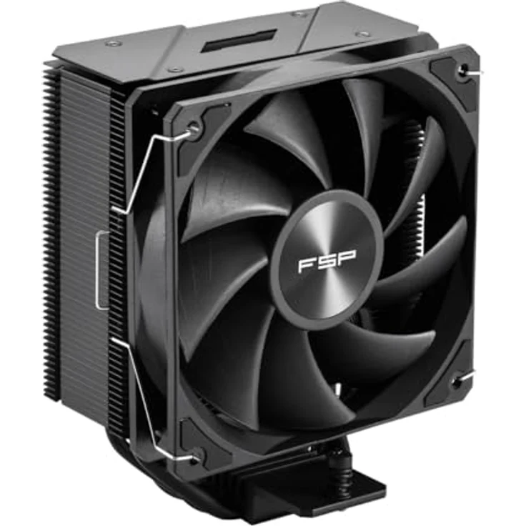 FSP Air CPU Cooler NP5-B, CPU Kühler mit optimierter Wärmeableitung, Schwarz – Bild 1
