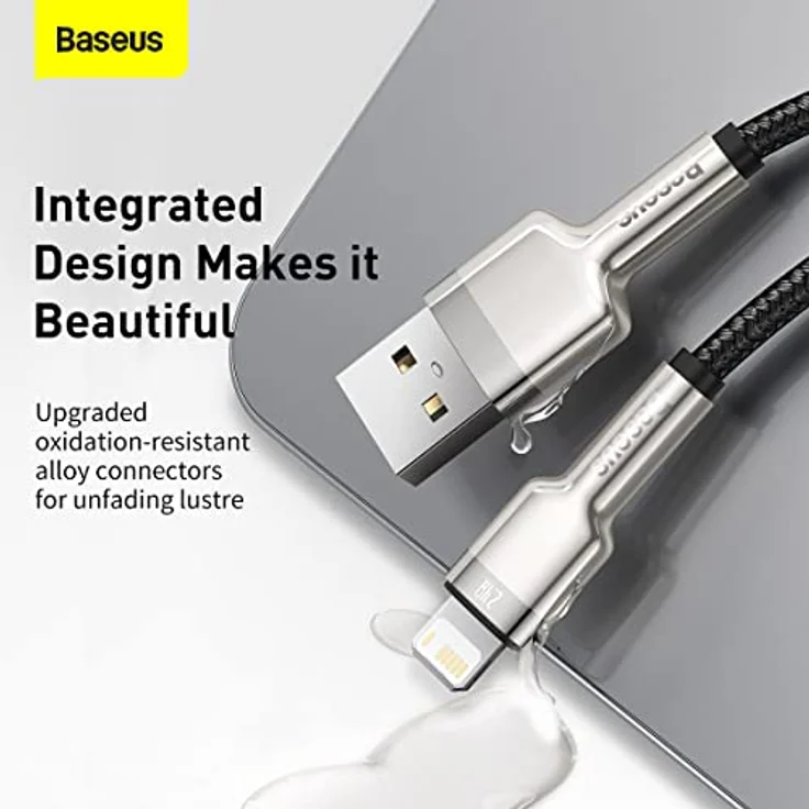 Baseus Cafule USB-auf-Lightning-Ladekabel, 2,4 A, 1 m, Schwarz – Schnellladung und Datenübertragung bis 480 MB/s – Bild 4