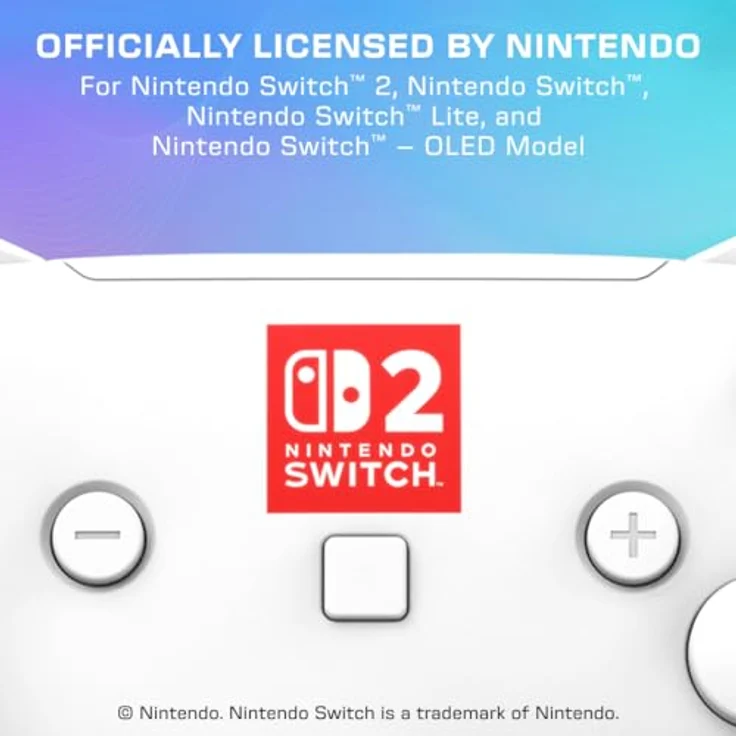 Turtle Beach Afterglow Wave Weiß, Kabelloser RGB-Gaming-Controller mit anpassbaren Lichteffekten und TMR-Thumbsticks, offiziell lizenziert für Nintendo Switch 2 – Bild 2