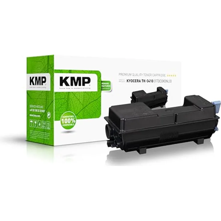 KMP Toner Kyocera TK3410 (1T0C0X0NL0) Black 15500 S, Schwarzer Lasertoner mit hoher Druckleistung