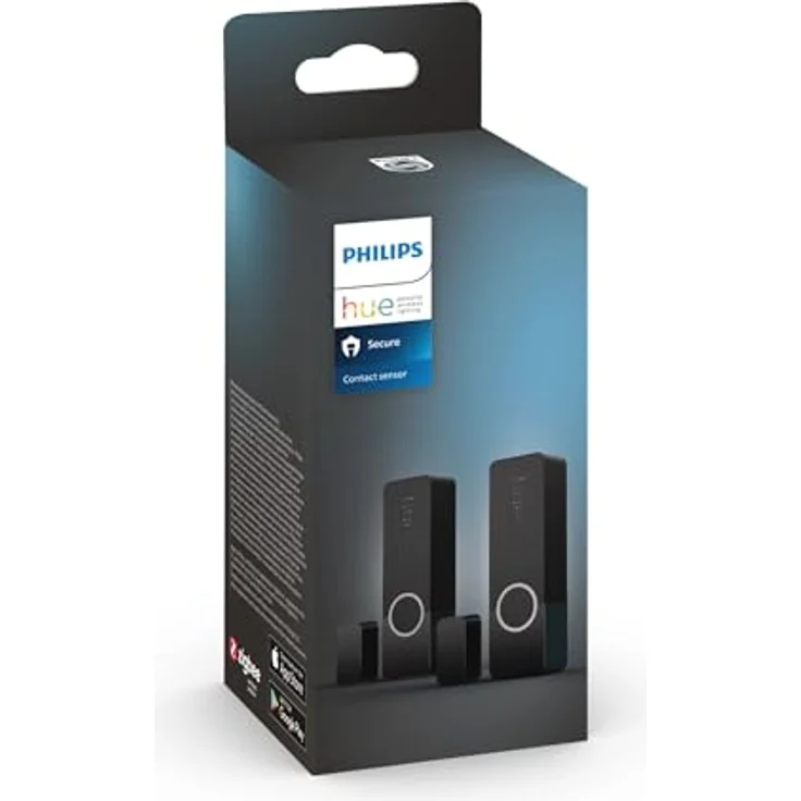 PHILIPS Hue Secure, Doppelpack Tür-/Fensterkontakt, Schwarz, Smarte Sensoren mit Echtzeitwarnungen und Lichtsteuerung – Bild 5